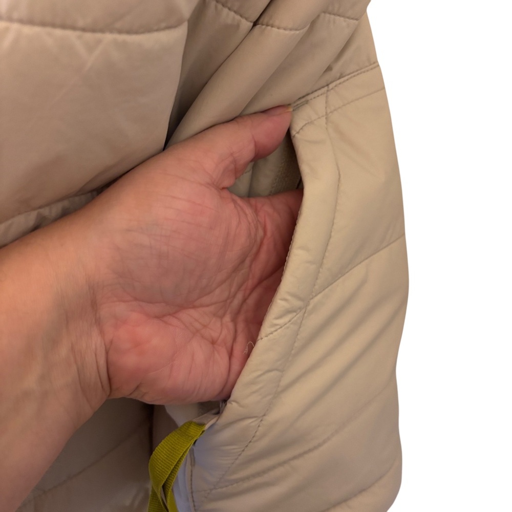 NWT Columbia Heritage Wallowa Insulated Cropped Puffer Jacket Large Beige Green - Picture 12 of 16